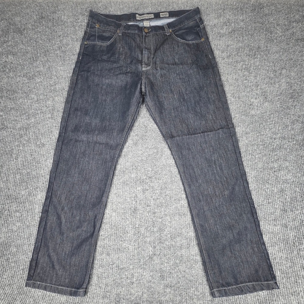 pd&co Slim Straight Dark Wash Denim Jeans Mens Size 38x32